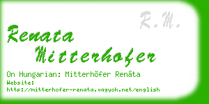 renata mitterhofer business card