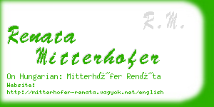 renata mitterhofer business card